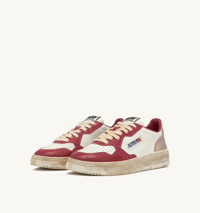 MEDALIST LOW SUPER VINTAGE SNEAKERS IN WHITE ROSE AND COPPER