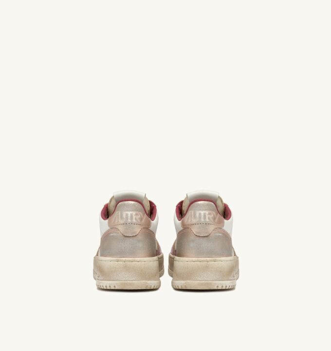 MEDALIST LOW SUPER VINTAGE SNEAKERS IN WHITE ROSE AND COPPER