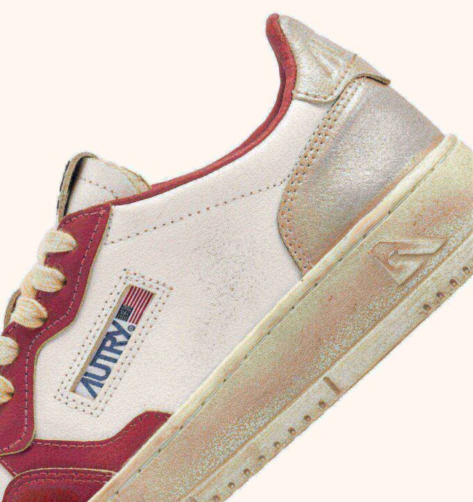 MEDALIST LOW SUPER VINTAGE SNEAKERS IN WHITE ROSE AND COPPER
