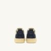 MEDALIST LOW TRICOLOR SNEAKERS IN BEIGE ECRU AND SPACE BLUE SUEDE