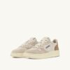 MEDALIST LOW TRICOLOR SNEAKERS IN SAND AND CIGAR SUEDE