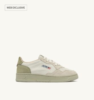 MEDALIST LOW TRICOLOR SNEAKERS IN SAND BROWN BEIGE AND GREEN GRAY SUEDE MEDALIST LOW TRICOLOR SNEAKERS IN SAND BROWN BEIGE AND GREEN GRAY SUEDE