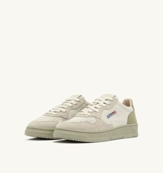 MEDALIST LOW TRICOLOR SNEAKERS IN SAND BROWN BEIGE AND GREEN GRAY SUEDE MEDALIST LOW TRICOLOR SNEAKERS IN SAND BROWN BEIGE AND GREEN GRAY SUEDE
