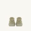 MEDALIST LOW TRICOLOR SNEAKERS IN SAND BROWN BEIGE AND GREEN GRAY SUEDE