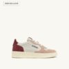 MEDALIST LOW TRICOLOR SNEAKERS IN WHITE PURPLE AND PHARD COLOR SUEDE