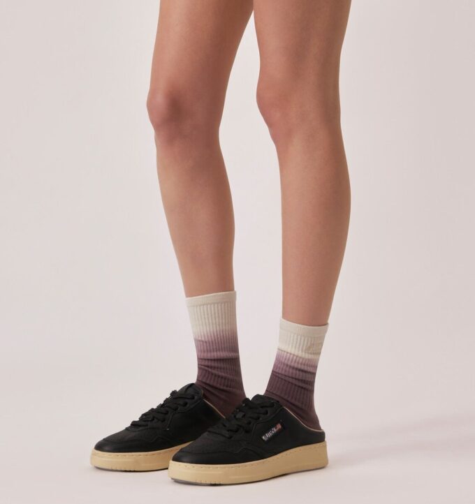 MEDALIST MULE SNEAKERS IN BLACK NAPA LEATHER MEDALIST MULE SNEAKERS IN BLACK NAPA LEATHER