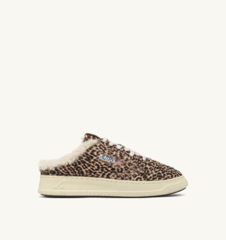 MEDALIST MULE SNEAKERS IN LEOPARD PONY HAIR EFFECT AND SHEARLING MEDALIST MULE SNEAKERS IN LEOPARD PONY HAIR EFFECT AND SHEARLING