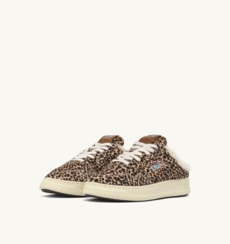 MEDALIST MULE SNEAKERS IN LEOPARD PONY HAIR EFFECT AND SHEARLING MEDALIST MULE SNEAKERS IN LEOPARD PONY HAIR EFFECT AND SHEARLING