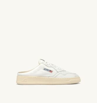 MEDALIST MULE SNEAKERS IN WHITE NAPA LEATHER MEDALIST MULE SNEAKERS IN WHITE NAPA LEATHER