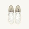 MEDALIST MULE SNEAKERS IN WHITE NAPA LEATHER