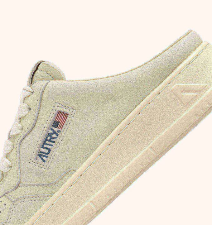 MEDALIST MULE SNEAKERS IN WINTER WHITE NAPA LEATHER MEDALIST MULE SNEAKERS IN WINTER WHITE NAPA LEATHER