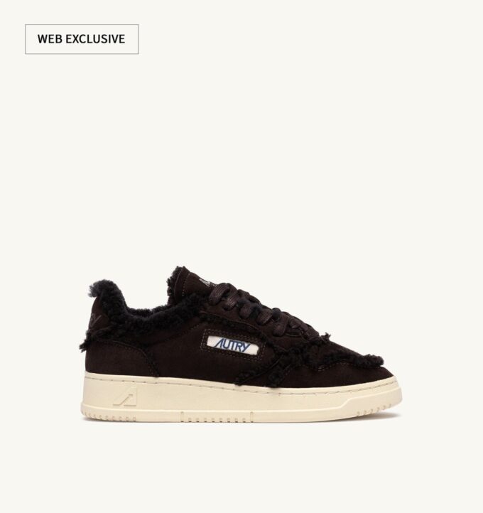 MEDALIST MUTTON SNEAKERS IN BROWN SUEDE AND SHEARLING