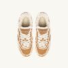 MEDALIST MUTTON SNEAKERS IN COGNAC SUEDE AND IVORY SHEARLING