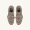 MEDALIST MUTTON SNEAKERS IN TAUPE SUEDE AND SHEARLING