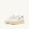 MEDALIST PLATFORM SNEAKERS IN WHITE AND METALIZED SILVER LEATHER MEDALIST PLATFORM SNEAKERS IN WHITE AND METALIZED SILVER LEATHER