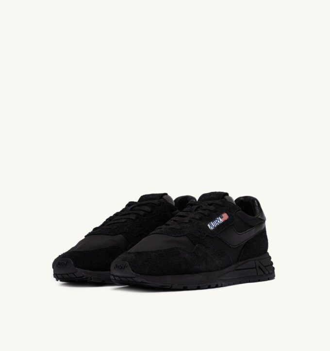 REELWIND LOW SNEAKERS IN BLACK NYLON AND SUEDE REELWIND LOW SNEAKERS IN BLACK NYLON AND SUEDE