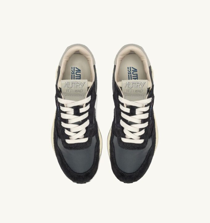 REELWIND LOW SNEAKERS IN BLACK NYLON AND SUEDE