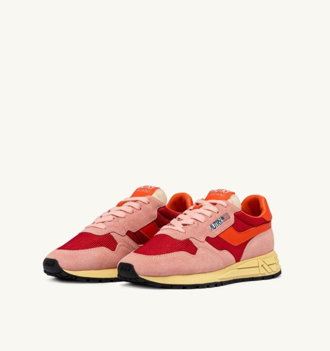 REELWIND LOW SNEAKERS IN BLOSSOM AND MOLTEN LAVA SUEDE AND MESH