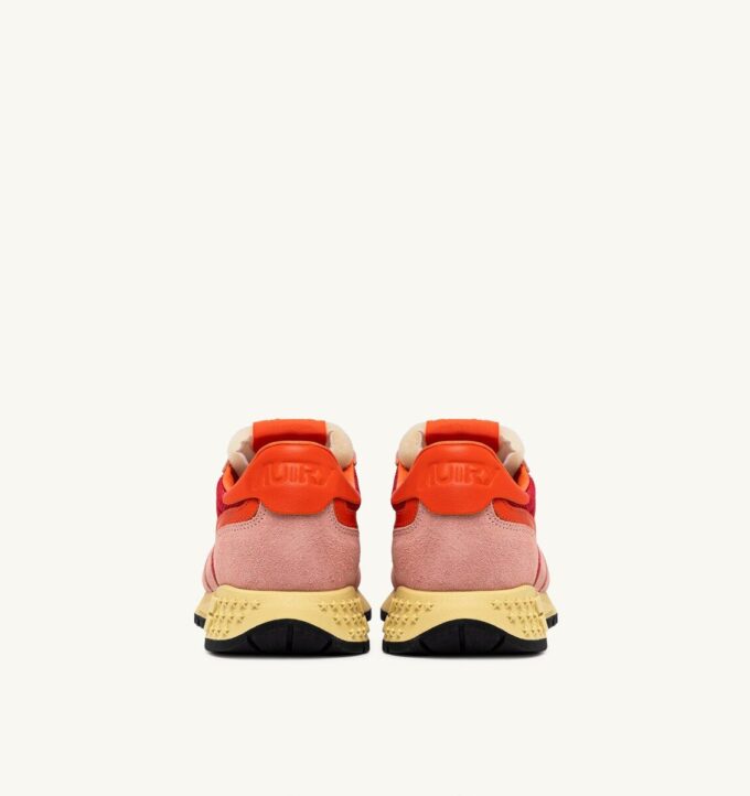 REELWIND LOW SNEAKERS IN BLOSSOM AND MOLTEN LAVA SUEDE AND MESH