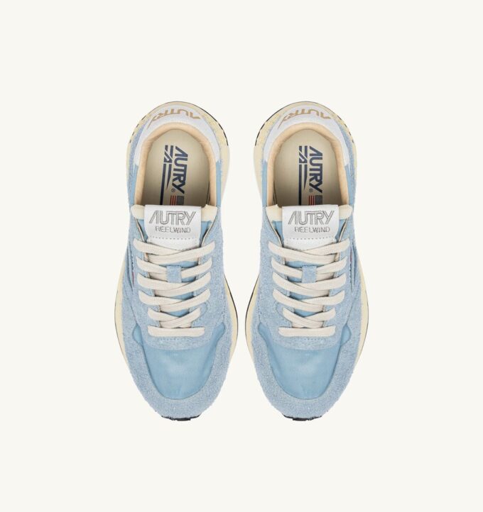 REELWIND LOW SNEAKERS IN CELESTIAL BLUE NYLON AND SUEDE