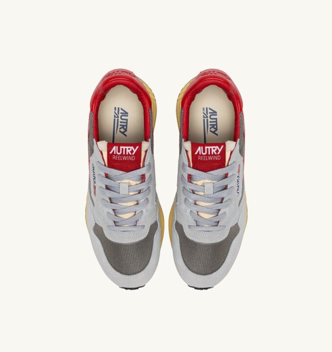 REELWIND LOW SNEAKERS IN GRAY AND MOON SUEDE AND MESH REELWIND LOW SNEAKERS IN GRAY AND MOON SUEDE AND MESH