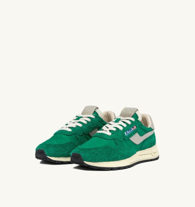 REELWIND LOW SNEAKERS IN GREEN NYLON AND SUEDE REELWIND LOW SNEAKERS IN GREEN NYLON AND SUEDE