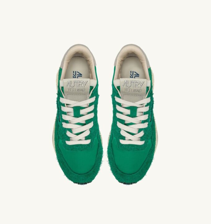 REELWIND LOW SNEAKERS IN GREEN NYLON AND SUEDE REELWIND LOW SNEAKERS IN GREEN NYLON AND SUEDE