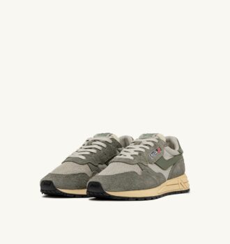 REELWIND LOW SNEAKERS IN HUNTER AND PELICAN NYLON SUEDE AND LEATHER