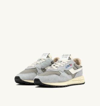 REELWIND LOW SNEAKERS IN IRIS GRAY AND MARSHMALLOW NYLON AND SUEDE