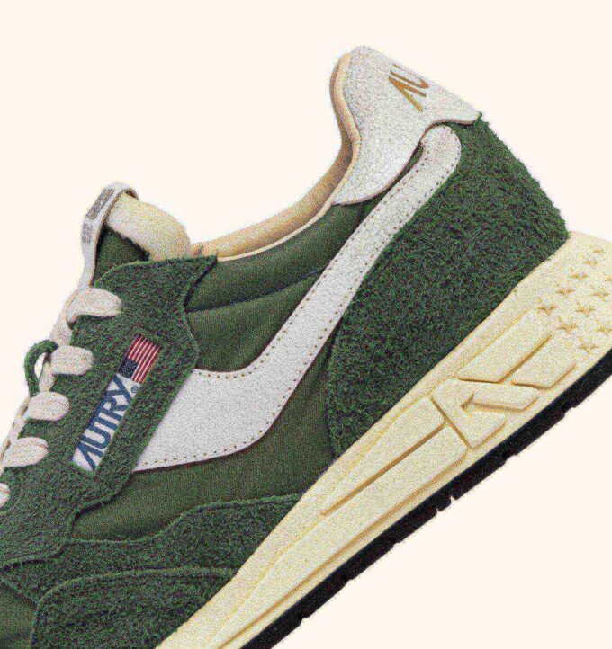 REELWIND LOW SNEAKERS IN MILITARY NYLON AND SUEDE REELWIND LOW SNEAKERS IN MILITARY NYLON AND SUEDE