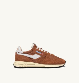 REELWIND LOW SNEAKERS IN NYLON AND SUEDE COLOR BROWN SUGAR AND WHITE