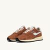 REELWIND LOW SNEAKERS IN NYLON AND SUEDE COLOR BROWN SUGAR AND WHITE