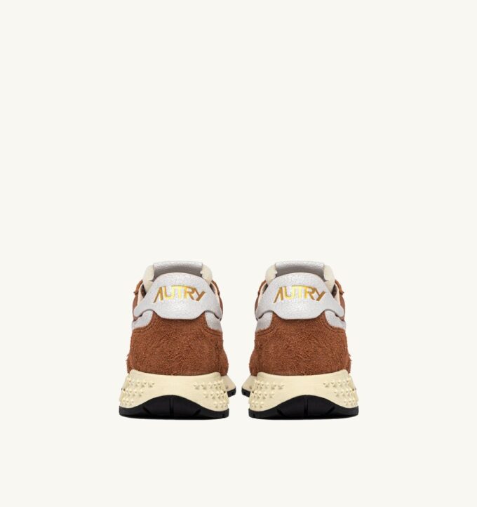 REELWIND LOW SNEAKERS IN NYLON AND SUEDE COLOR BROWN SUGAR AND WHITE