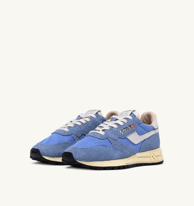 REELWIND LOW SNEAKERS IN NYLON AND SUEDE DELLA ROBBIA BLUE AND WHITE
