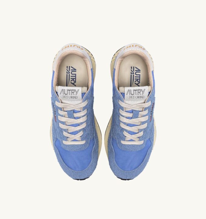 REELWIND LOW SNEAKERS IN NYLON AND SUEDE DELLA ROBBIA BLUE AND WHITE