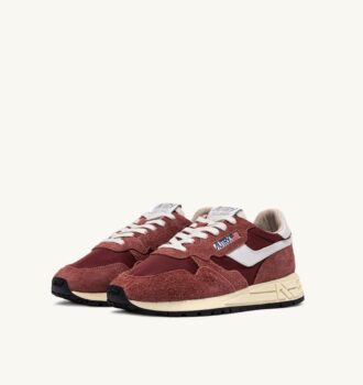 REELWIND LOW SNEAKERS IN NYLON AND SUEDE HOT SAUCE AND WHITE REELWIND LOW SNEAKERS IN NYLON AND SUEDE HOT SAUCE AND WHITE