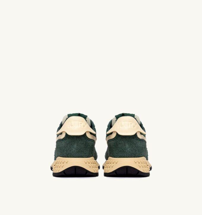 REELWIND LOW SNEAKERS IN NYLON SUEDE AND LEATHER COLOR BOTTLE GREEN AND RUTABAGA
