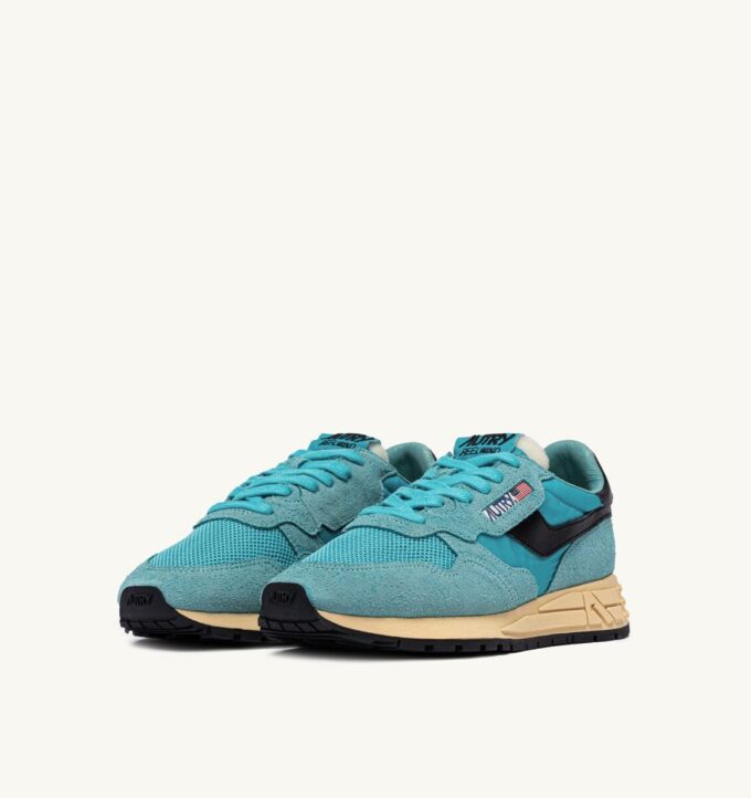 REELWIND LOW SNEAKERS IN NYLON SUEDE AND LEATHER COLOR CAPRI AND BLACK REELWIND LOW SNEAKERS IN NYLON SUEDE AND LEATHER COLOR CAPRI AND BLACK