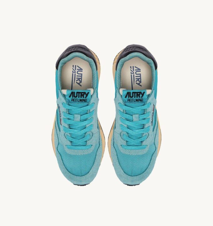 REELWIND LOW SNEAKERS IN NYLON SUEDE AND LEATHER COLOR CAPRI AND BLACK REELWIND LOW SNEAKERS IN NYLON SUEDE AND LEATHER COLOR CAPRI AND BLACK