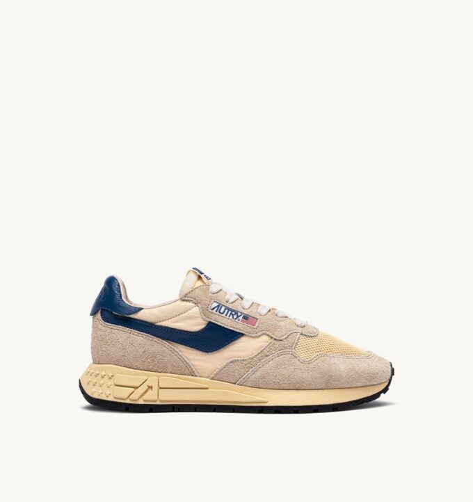 REELWIND LOW SNEAKERS IN NYLON SUEDE AND LEATHER COLOR ECRU AND ENSIGN BLUE REELWIND LOW SNEAKERS IN NYLON SUEDE AND LEATHER COLOR ECRU AND ENSIGN BLUE