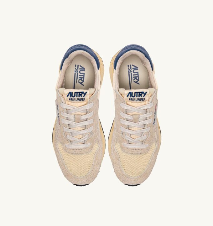 REELWIND LOW SNEAKERS IN NYLON SUEDE AND LEATHER COLOR ECRU AND ENSIGN BLUE REELWIND LOW SNEAKERS IN NYLON SUEDE AND LEATHER COLOR ECRU AND ENSIGN BLUE
