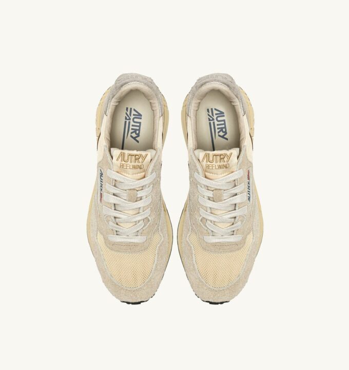 REELWIND LOW SNEAKERS IN NYLON SUEDE AND LEATHER COLOR ECRU AND PLATINUM REELWIND LOW SNEAKERS IN NYLON SUEDE AND LEATHER COLOR ECRU AND PLATINUM