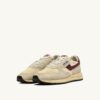 REELWIND LOW SNEAKERS IN NYLON SUEDE AND LEATHER COLOR ECRU AND RUBY WINE