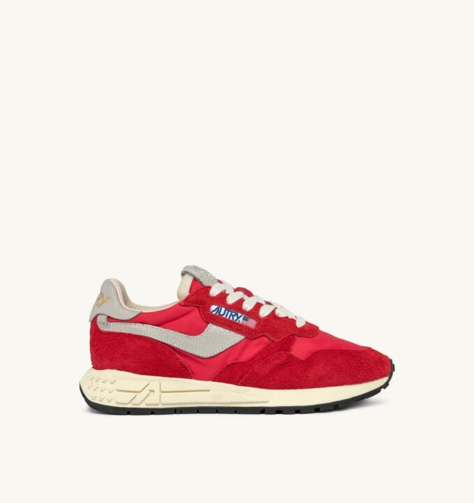 REELWIND LOW SNEAKERS IN RED NYLON AND SUEDE REELWIND LOW SNEAKERS IN RED NYLON AND SUEDE