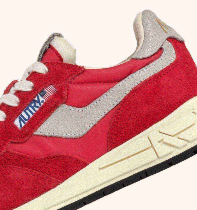 REELWIND LOW SNEAKERS IN RED NYLON AND SUEDE REELWIND LOW SNEAKERS IN RED NYLON AND SUEDE