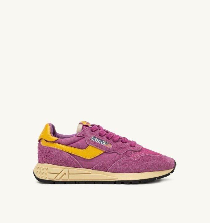 REELWIND LOW SNEAKERS IN ROSÈ SORBET AND CALENDULA SUEDE AND NYLON REELWIND LOW SNEAKERS IN ROSÈ SORBET AND CALENDULA SUEDE AND NYLON