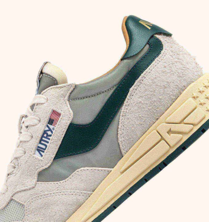 REELWIND LOW SNEAKERS IN SILVER MOUNTAIN REFLECTIVE NYLON AND SUEDE