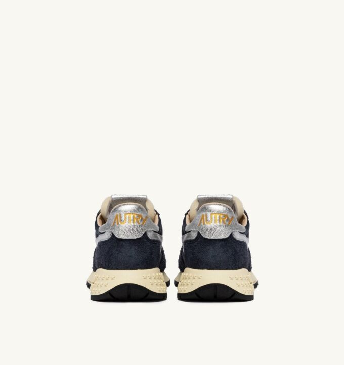 REELWIND LOW SNEAKERS IN SPACE AND SILVER TONE NYLON SUEDE AND LEATHER