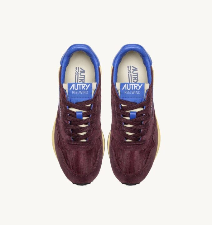 REELWIND LOW SNEAKERS IN TAUPE AND VICTORIA BLUE SUEDE AND MESH REELWIND LOW SNEAKERS IN TAUPE AND VICTORIA BLUE SUEDE AND MESH