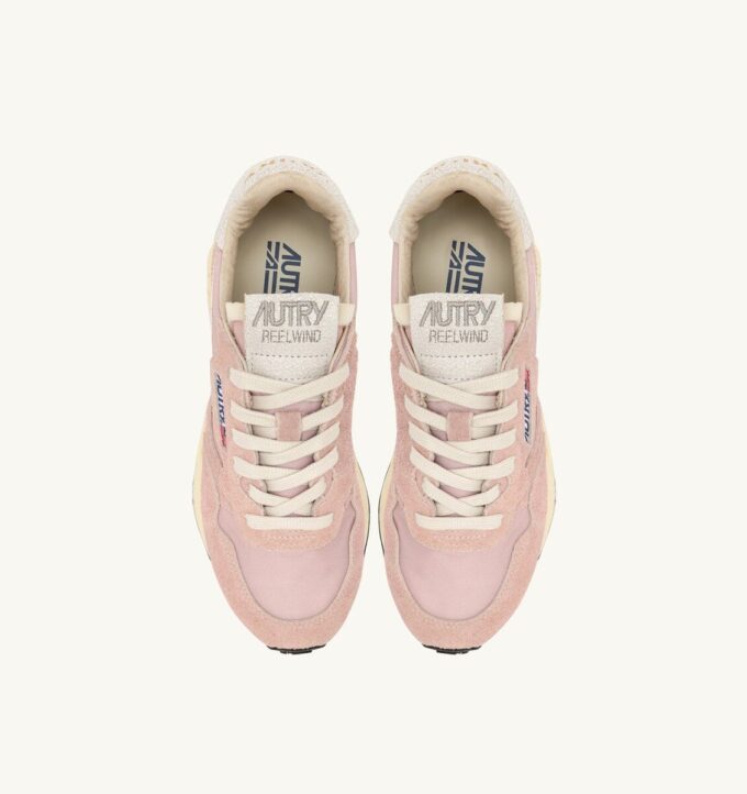 REELWIND LOW SNEAKERS IN WHITE AND POWDER PINK NYLON AND SUEDE REELWIND LOW SNEAKERS IN WHITE AND POWDER PINK NYLON AND SUEDE